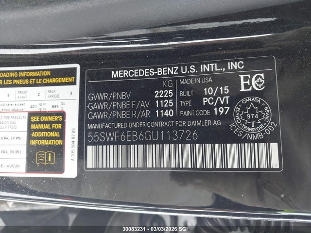 55SWF6EB6GU113726 Mercedes-Benz C 450 4mati Amg