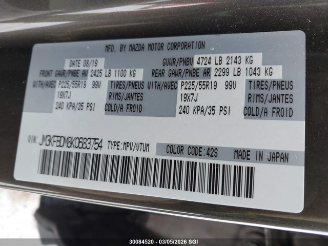 JM3KFBDM8K0683754 Mazda Cx-5 Grand Touring