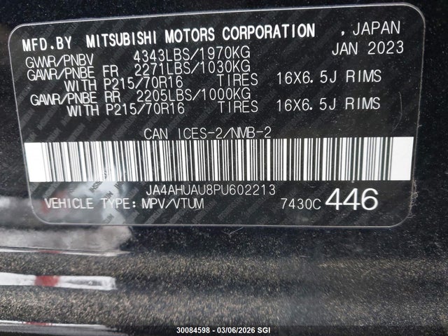 Mitsubishi Rvr Es/se 2023 JA4AHUAU8PU602213 Image 9