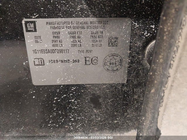30084634 :رقم المزاد ، 1G11E5SA0DF298117 vin ، 2013 Chevrolet Malibu 2lt مزاد بيع