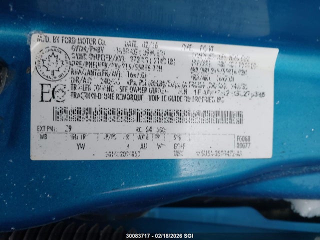 1FADP3K21GL278336 Ford FOCUS SE