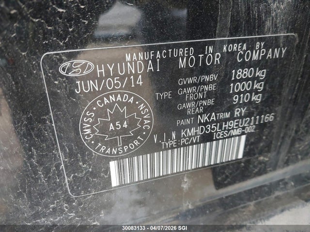 Aukcja sprzedaży 2014 Hyundai Elantra Gt Se, vin: KMHD35LH9EU211166, numer aukcji: 30083133