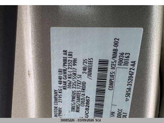 1FMCU9G9XHUC82867 Ford ESCAPE SE