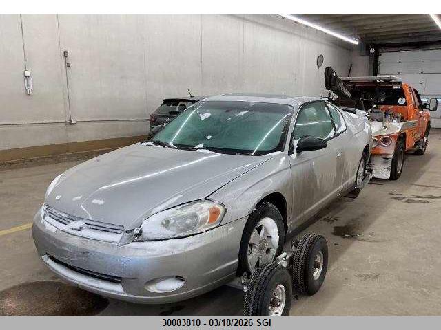 30083810 :رقم المزاد ، 2G1WM15N069432166 vin ، 2006 Chevrolet Monte Carlo Lt مزاد بيع