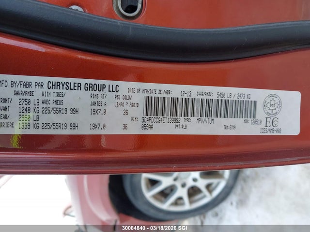 Aukcja sprzedaży 2014 Dodge Journey Sxt, vin: 3C4PDCCG4ET139992, numer aukcji: 30084840