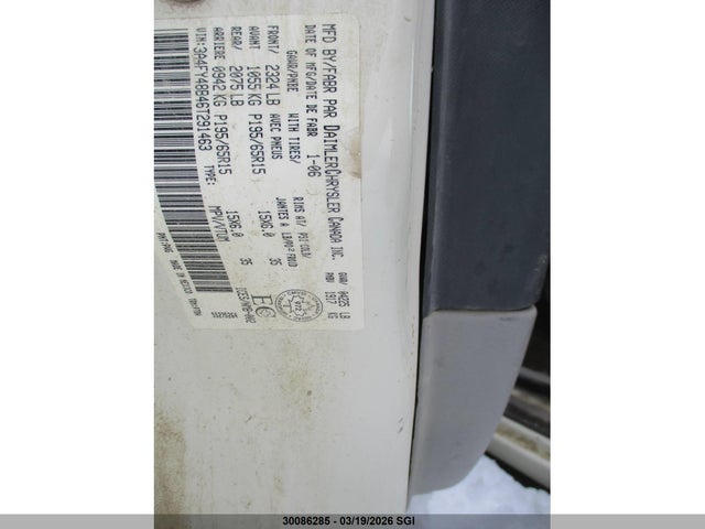 2006 Chrysler Pt Cruiser მანქანა იყიდება აუქციონზე, vin: 3A4FY48B46T291463, აუქციონის ნომერი: 30086285