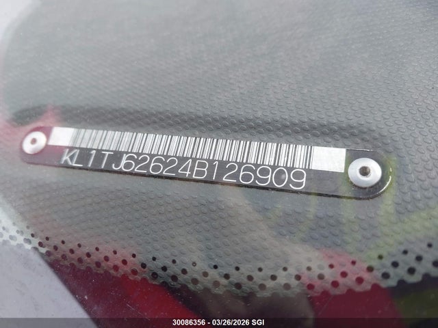 Aukcja sprzedaży 2004 Chevrolet Aveo Ls, vin: KL1TJ62624B126909, numer aukcji: 30086356