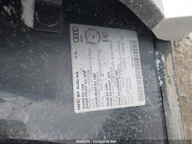 WA1CNAFY1K2037853 Audi Q5 Prestige