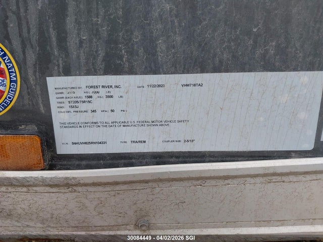 Продажа на аукционе авто 2024 Continental Cargo Vvhw510sa, vin: 5NHUVH625RN104331, номер лота: 30084449