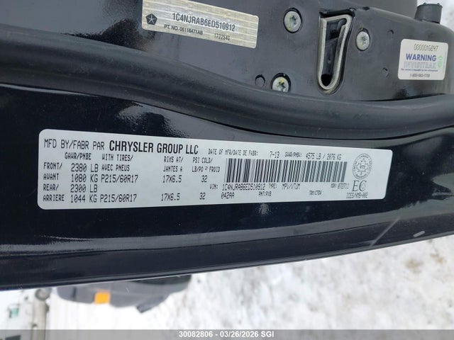1C4NJRAB6ED510912 Jeep Patriot