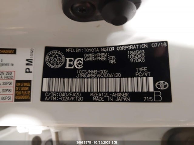 JTNK4RBE6K3006120 Toyota Corolla