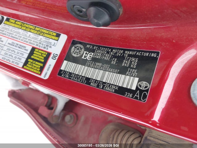 2T1BURHE6GC666507 Toyota Corolla L/le/le Pls/prm/s/s Pls