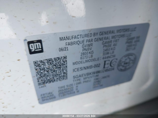 Aukcja sprzedaży 2021 Buick Enclave Premium, vin: 5GAEVBKW4MJ245034, numer aukcji: 30086154
