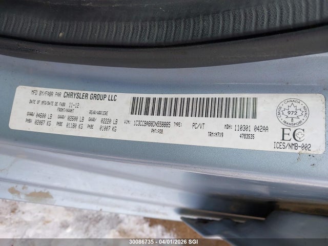 2013 Chrysler 200 Lx მანქანა იყიდება აუქციონზე, vin: 1C3CCBAB8DN558885, აუქციონის ნომერი: 30086735