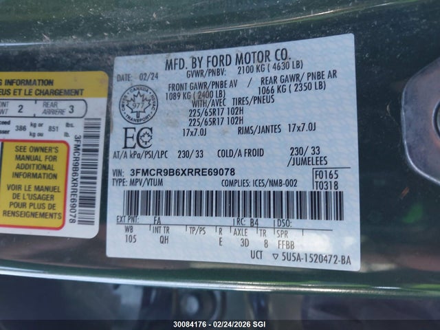 3FMCR9B6XRRE69078 Ford Bronco Sport Big Bend