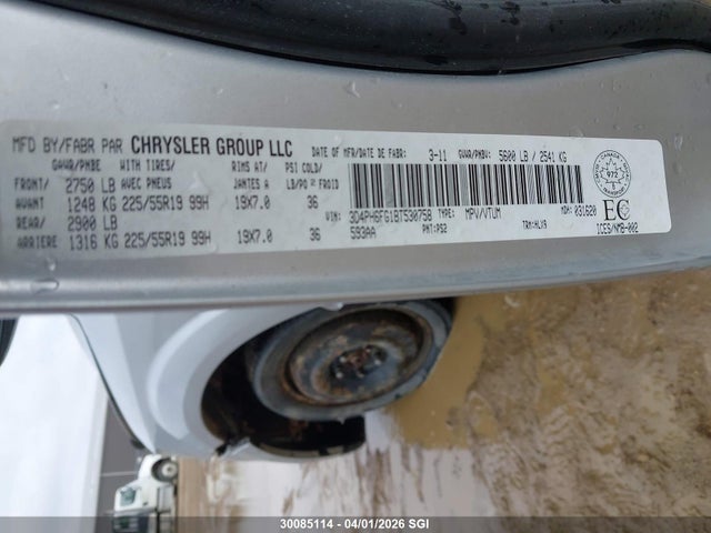Aukcja sprzedaży 2011 Dodge Journey R/t, vin: 3D4PH6FG1BT530758, numer aukcji: 30085114