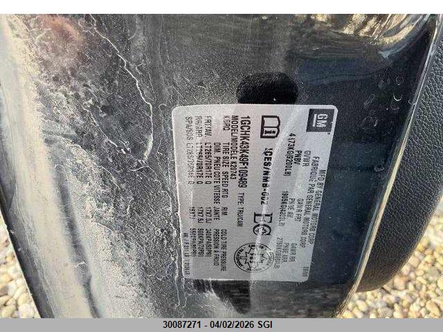 Продаж на аукціоні авто 2009 Chevrolet Silverado K2500 Heavy Duty, vin: 1GCHK43K49F109489, номер лоту: 30087271
