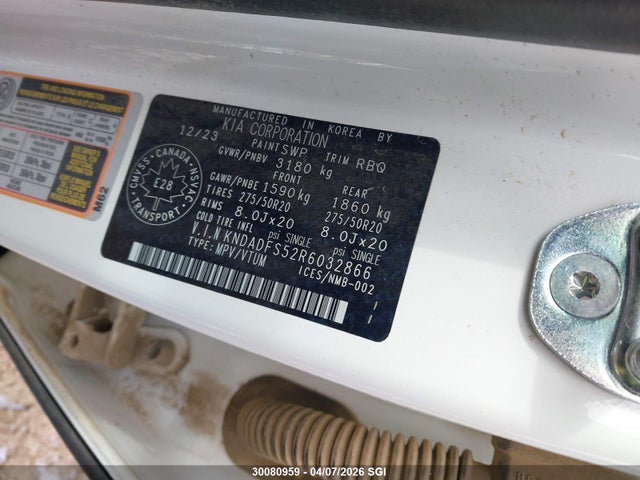 KNDADFS52R6032866 KIA Ev9 Land
