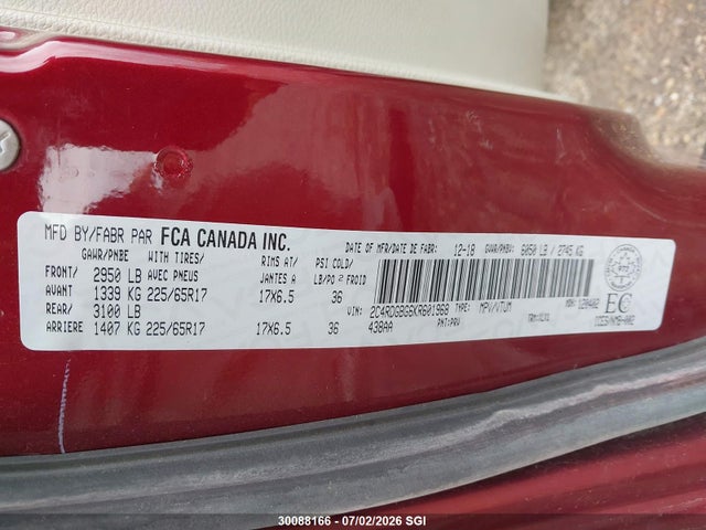 Dodge Grand Caravan Se 2019 2C4RDGBG6KR601968 Image 9