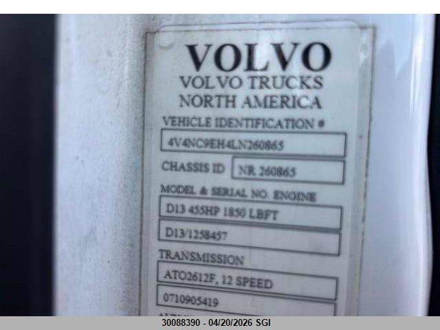4V4NC9EH4LN260865 Volvo Vn L