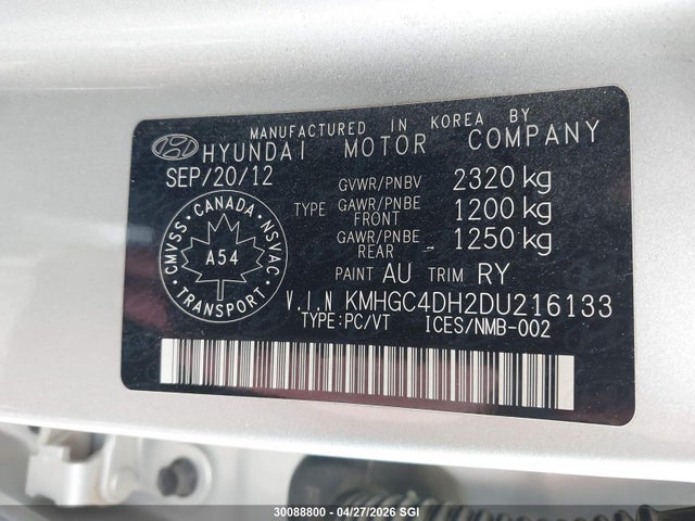 Продаж на аукціоні авто 2013 Hyundai Genesis 5.0l, vin: KMHGC4DH2DU216133, номер лоту: 30088800