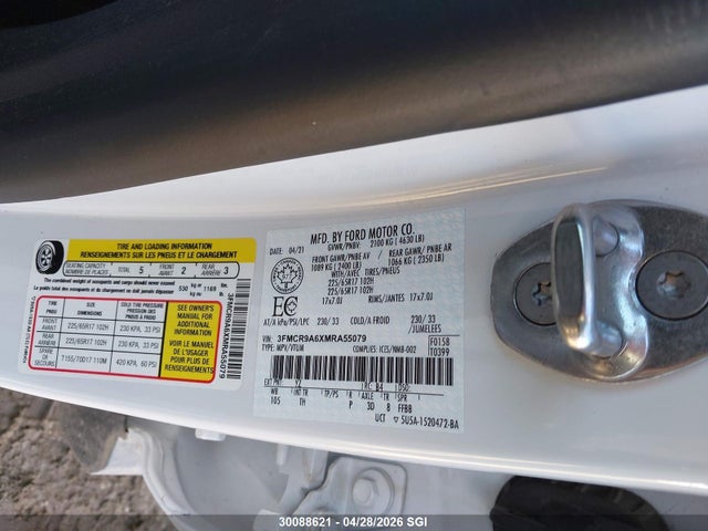 3FMCR9A6XMRA55079 Ford Bronco Sport