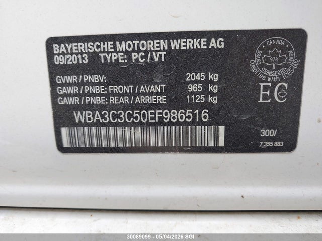 Aukcja sprzedaży 2014 Bmw 320 I Xdrive, vin: WBA3C3C50EF986516, numer aukcji: 30089099