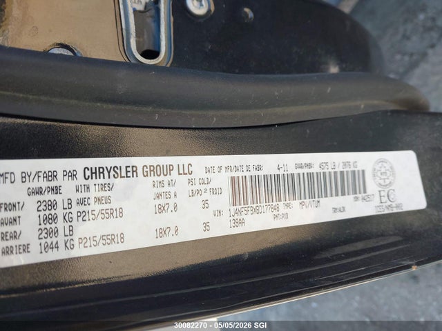 Aukcja sprzedaży 2011 Jeep Compass Limited, vin: 1J4NF5FBXBD177848, numer aukcji: 30082270