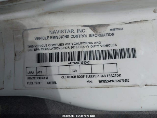 International Lt625 2019 3HSDZAPR7KN770585 Image 9