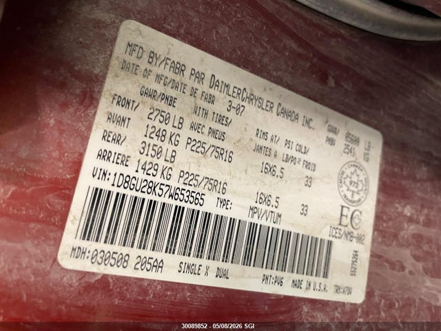 Aukcja sprzedaży 2007 Dodge Nitro Sxt, vin: 1D8GU28K57W653565, numer aukcji: 30089852