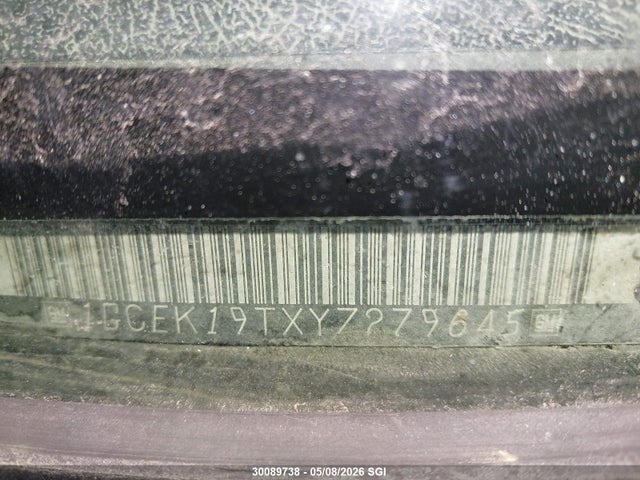 Продаж на аукціоні авто 2000 Chevrolet Silverado K1500, vin: 1GCEK19TXYZ279645, номер лоту: 30089738