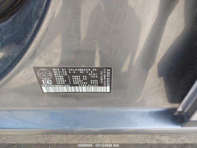 Продажа на аукционе авто 2021 Volkswagen Jetta Sel, vin: 3VWE57BU3MM061682, номер лота: 30089982
