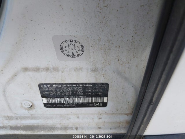 30089814 :رقم المزاد ، JA4AZ2A32LZ607025 vin ، 2020 Mitsubishi Outlander Es مزاد بيع