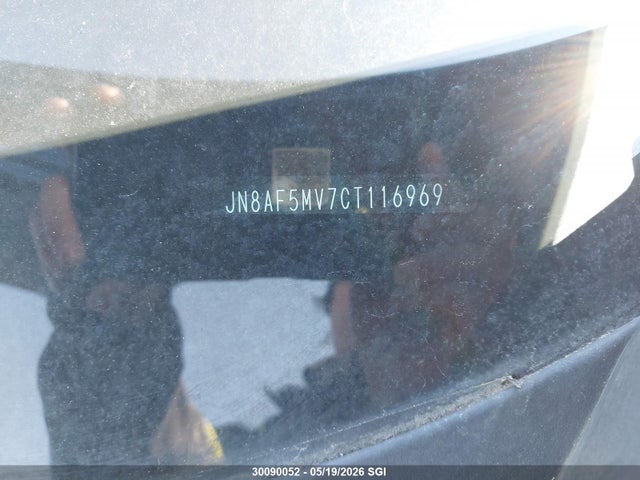 30090052 :رقم المزاد ، JN8AF5MV7CT116969 vin ، 2012 Nissan Juke S/sv/sl مزاد بيع
