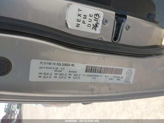 Aukcja sprzedaży 2015 Dodge Charger Sxt, vin: 2C3CDXHG9FH831999, numer aukcji: 30090099