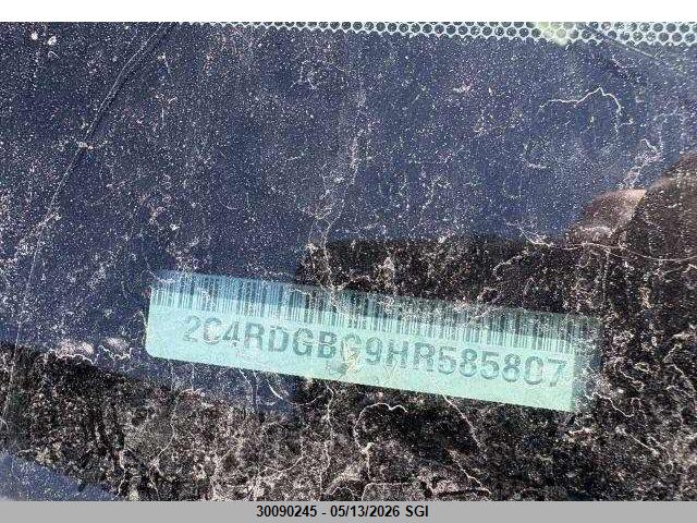 2C4RDGBG9HR585807 Dodge Grand Caravan Se