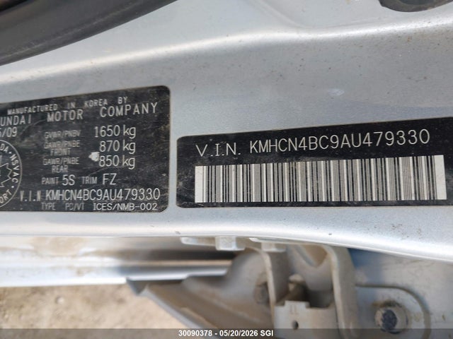 Aukcja sprzedaży 2010 Hyundai Accent Gl, vin: KMHCN4BC9AU479330, numer aukcji: 30090378