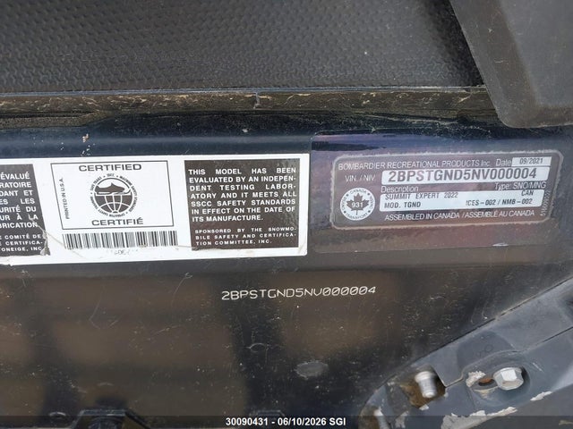 Ski-Doo 850 Xrs 2022 2BPSTGND5NV000004 Image 9