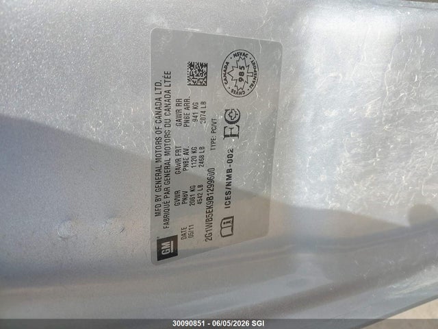 2011 Chevrolet Impala Lt მანქანა იყიდება აუქციონზე, vin: 2G1WB5EK9B1299600, აუქციონის ნომერი: 30090851