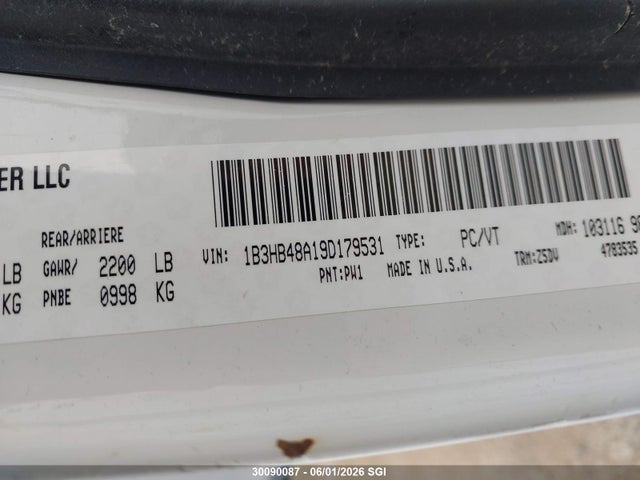 Продаж на аукціоні авто 2009 Dodge Caliber Sxt, vin: 1B3HB48A19D179531, номер лоту: 30090087