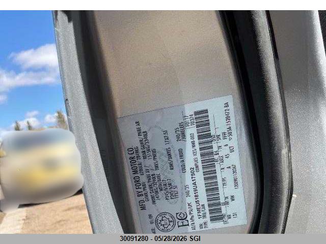 Auction sale of the 2009 Ford Explorer Sport Trac Xlt, vin: 1FMEU51819UA17502, lot number: 30091280
