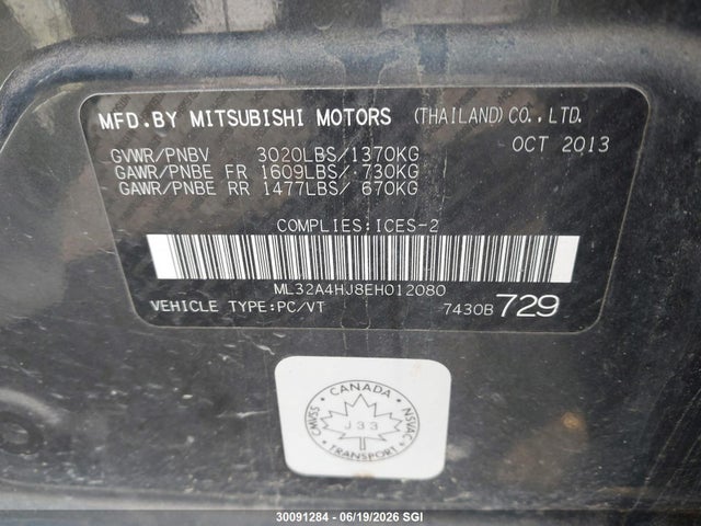 ML32A4HJ8EH012080 Mitsubishi MIRAGE SE