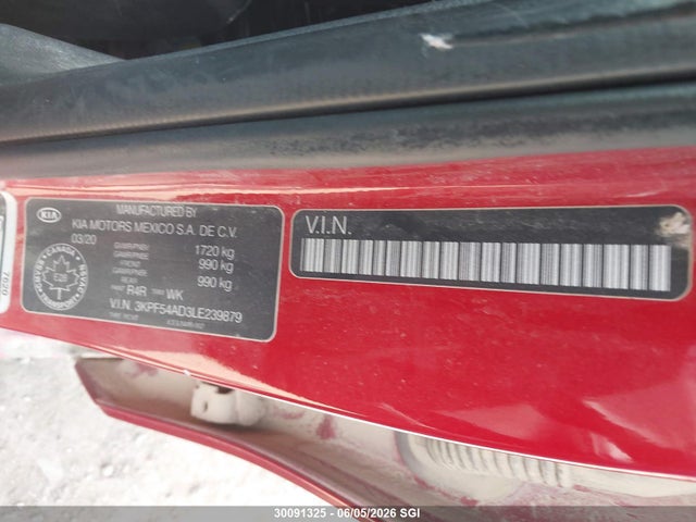 30091325 :رقم المزاد ، 3KPF54AD3LE239879 vin ، 2020 Kia Forte Ex مزاد بيع