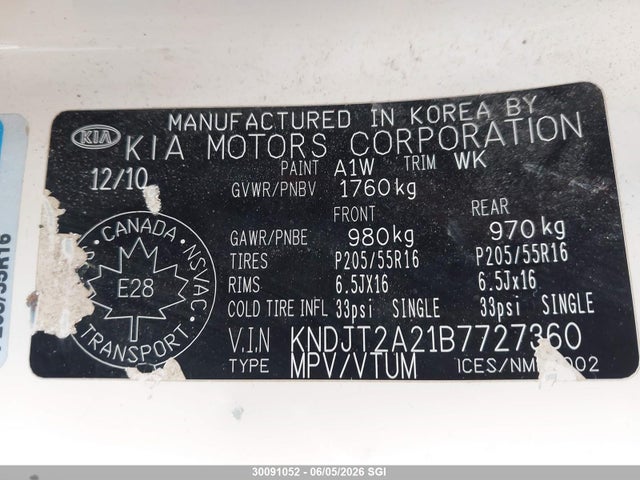 Продажа на аукционе авто 2011 Kia Soul +/!/sport, vin: KNDJT2A21B7727360, номер лота: 30091052
