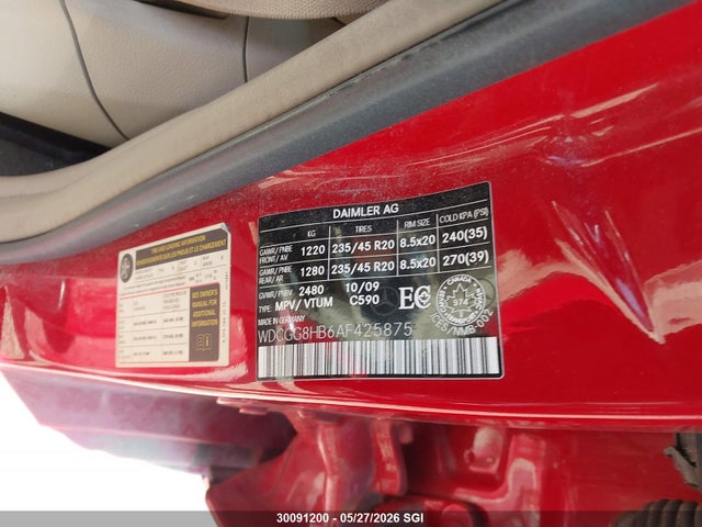 30091200 :رقم المزاد ، WDCGG8HB6AF425875 vin ، 2010 Mercedes-benz Glk 350 4matic مزاد بيع
