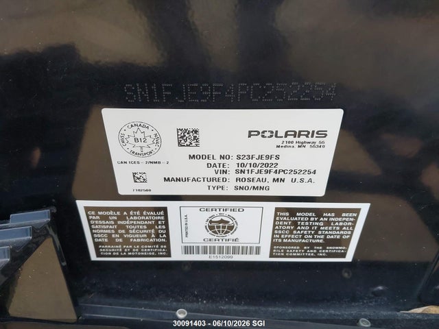Polaris Titan 800 Adventure 2023 SN1FJE9F4PC252254 Image 9