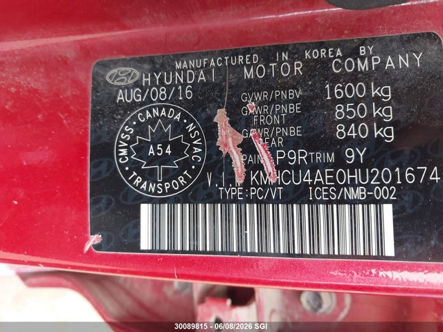 Aukcja sprzedaży 2017 Hyundai Accent Se, vin: KMHCU4AE0HU201674, numer aukcji: 30089815