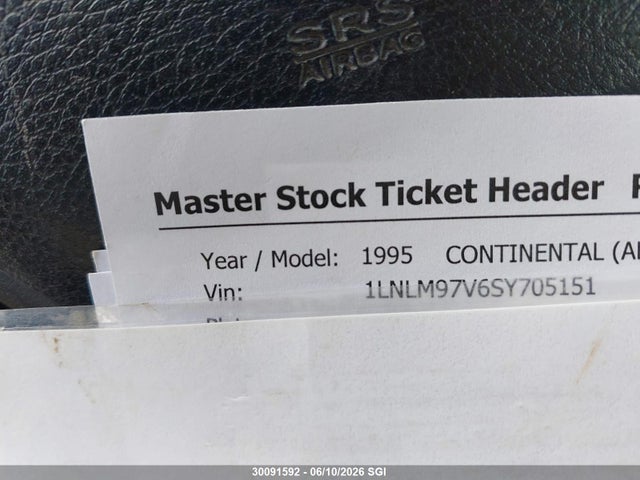 Aukcja sprzedaży 1995 Lincoln Continental, vin: 1LNLM97V6SY705151, numer aukcji: 30091592