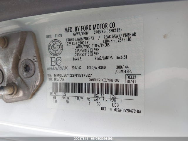 Ford Transit Connect Xlt 2022 NM0LS7T22N1517327 Image 9