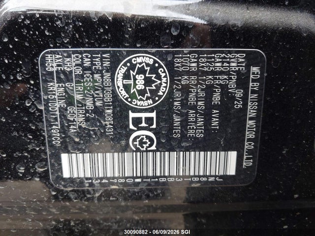 Продажа на аукционе авто 2026 Nissan Rogue Sv, vin: JN8BT3BB1TW087431, номер лота: 30090882